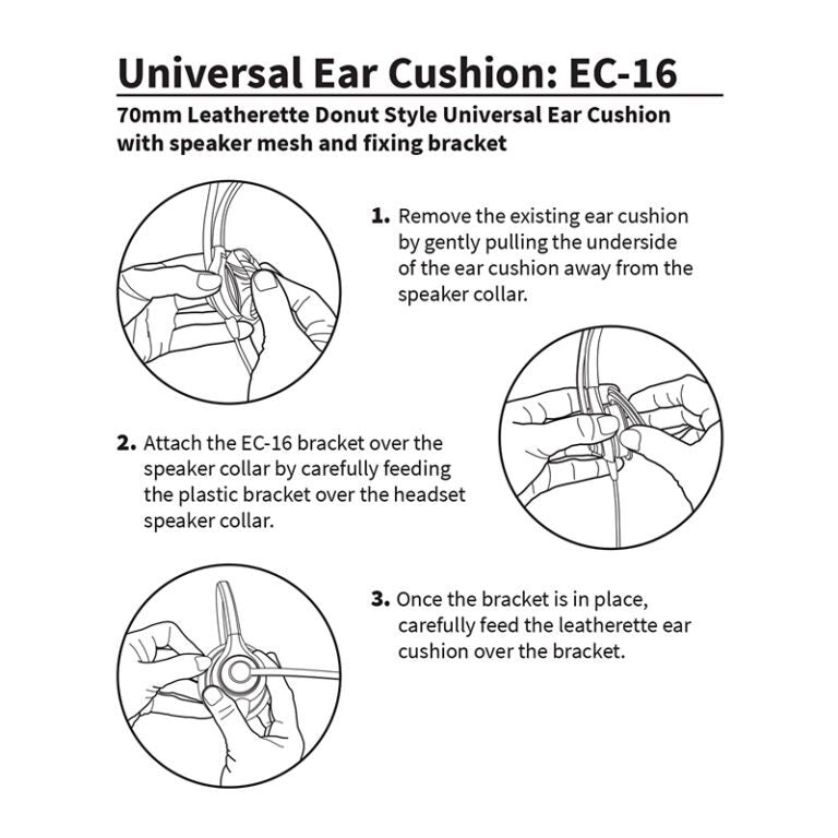 70mm XL Spare Ear Cushion with back plate (retro fit)