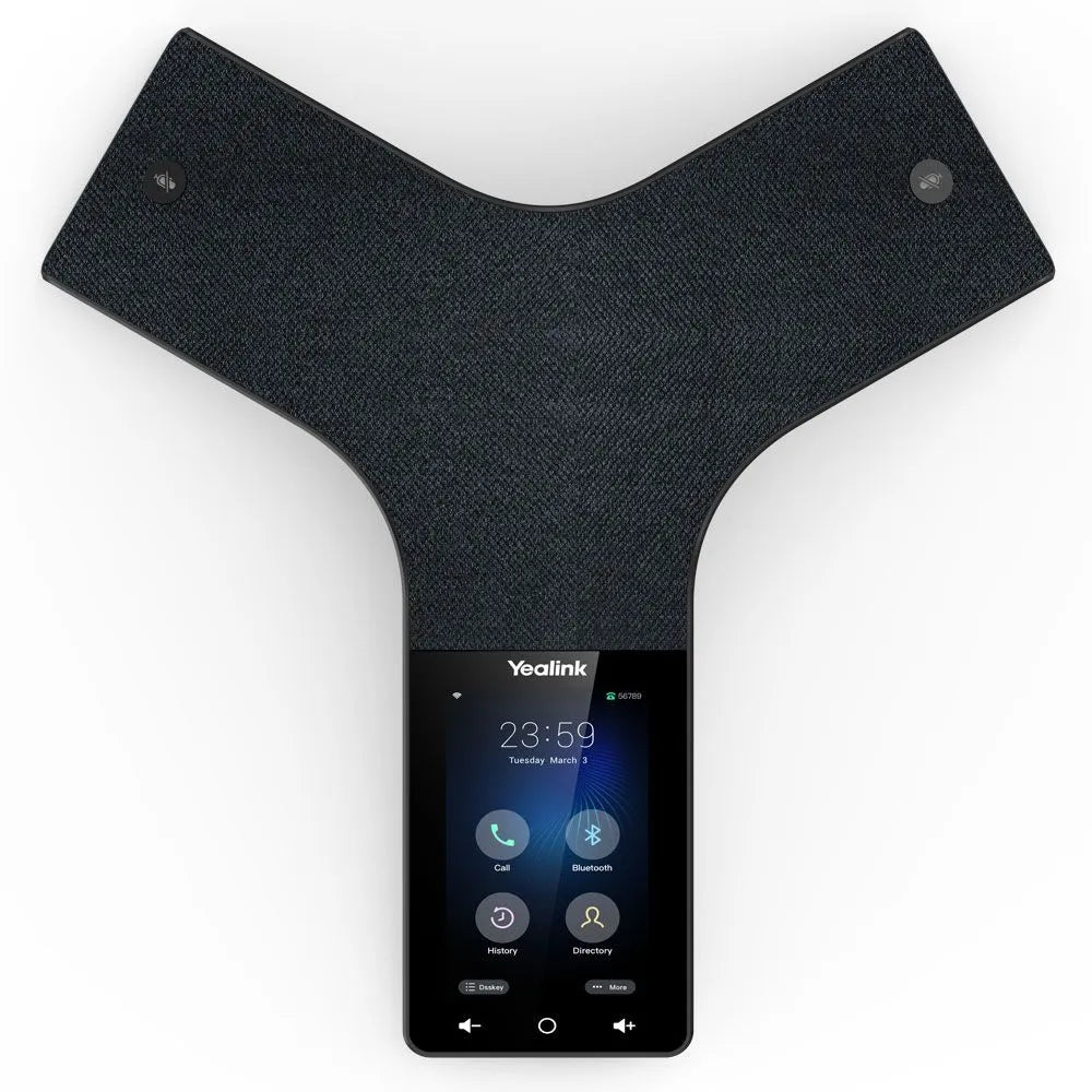 Black Yealink CP925 device from above