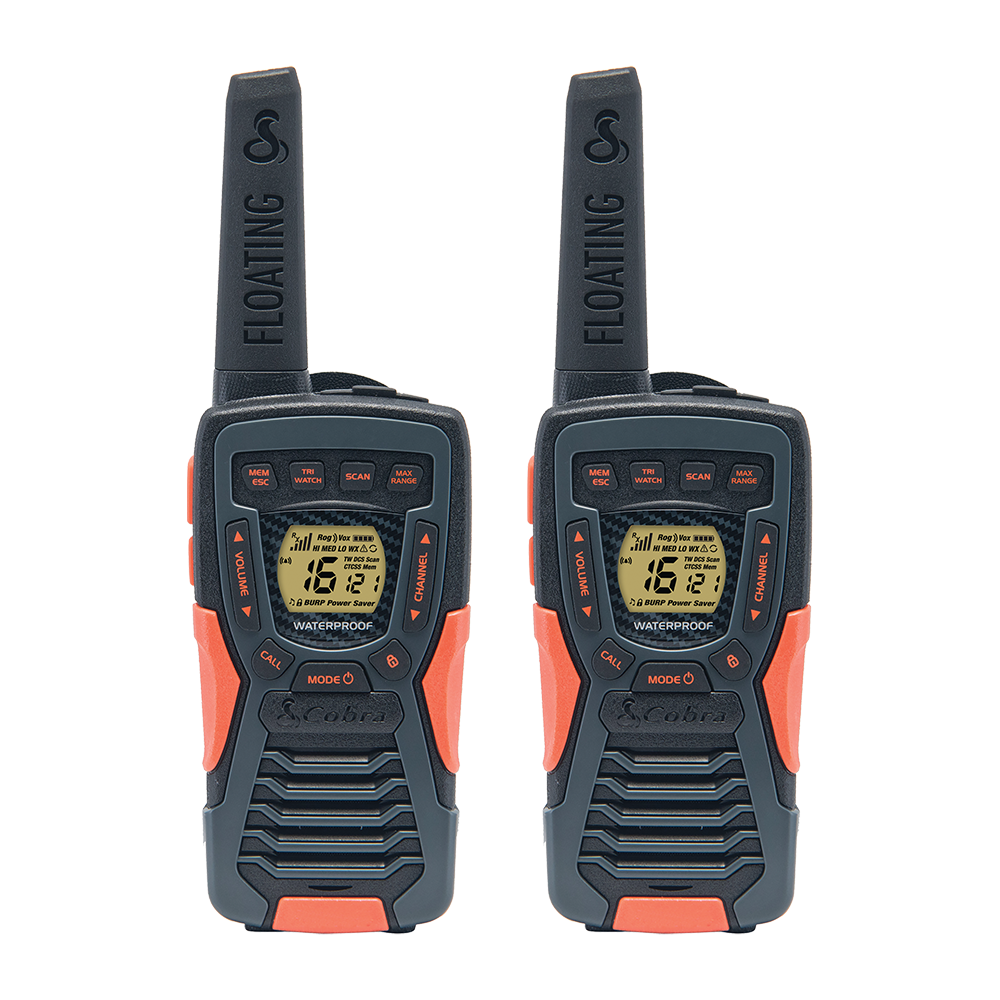 Cobra AM1055 Waterproof PMR446 Twin Pack 2 Way Radio - Walkie Talkie