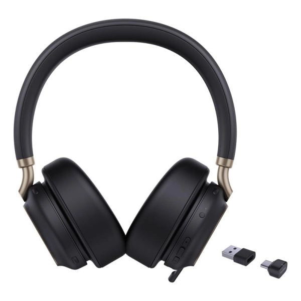 yealink BH76 Plus headset with usb-a- to usb-c bluetooth dongle