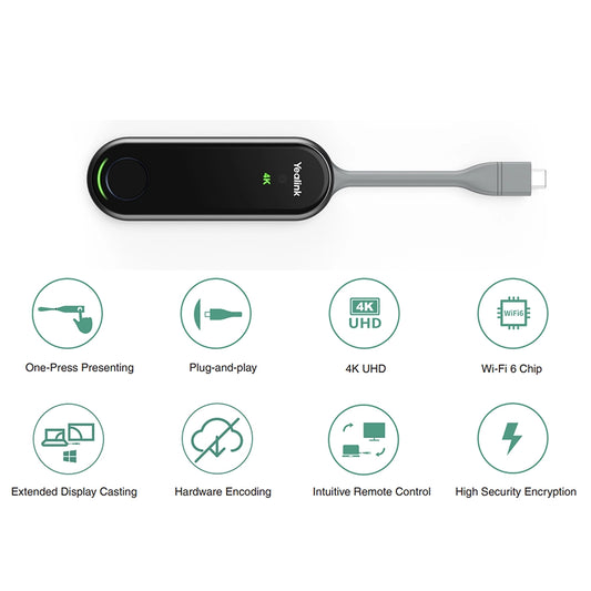 Yealink Wireless Screen Sharing Dongle PA20 – 4K Wireless Presentation