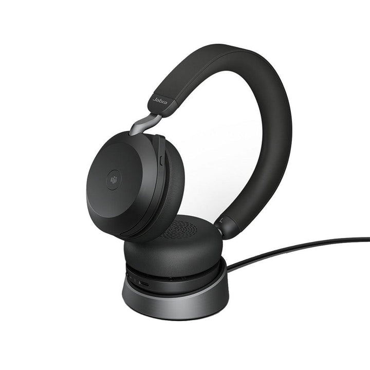 Jabra Evolve2 75 USB MS UC Bluetooth Headset with Stand